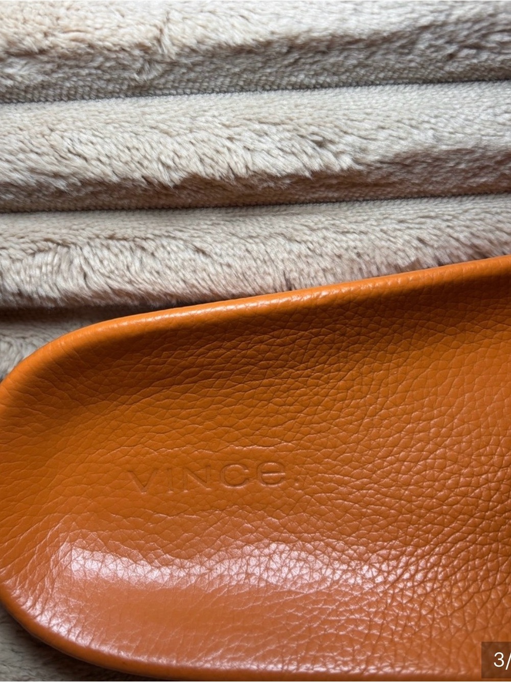 Vince leather orange slides sandals 8.5 - Picture 3 of 6